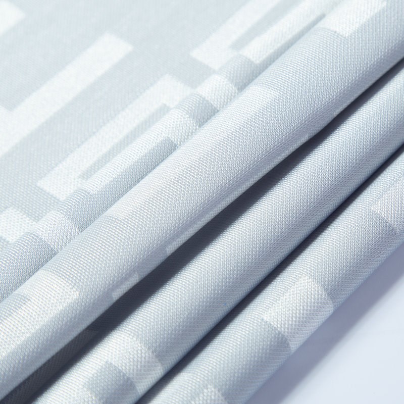 新款锦纶凉感几何提花冰丝布料床垫T恤瑜伽冷感针织提花抱枕面料