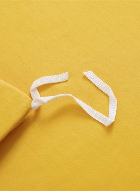 100%全棉黄色被套单件1.5单人被罩素色150x200x230纯棉床上四件套