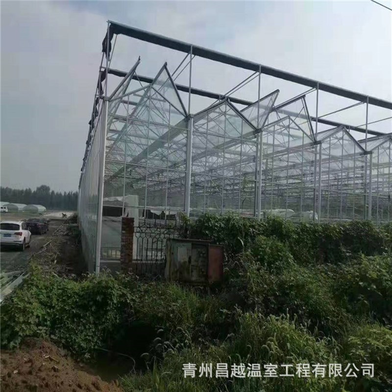 大型利用率高实用型pc阳光板温室棚智能钢管骨架设计安装服务周到