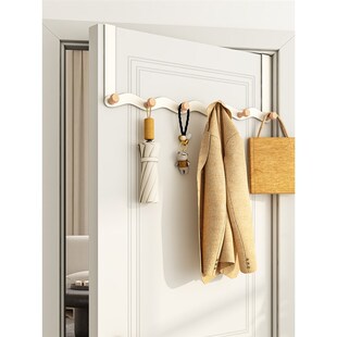 门后挂钩挂d衣架免打孔超薄门背式卧室收纳置物架门上衣服挂架神