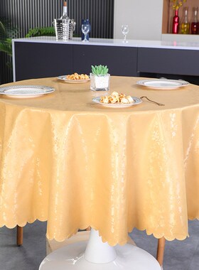 XX-T020红色花纹大圆形桌布宴会聚餐 野餐 桌子装饰 耐热防油免洗