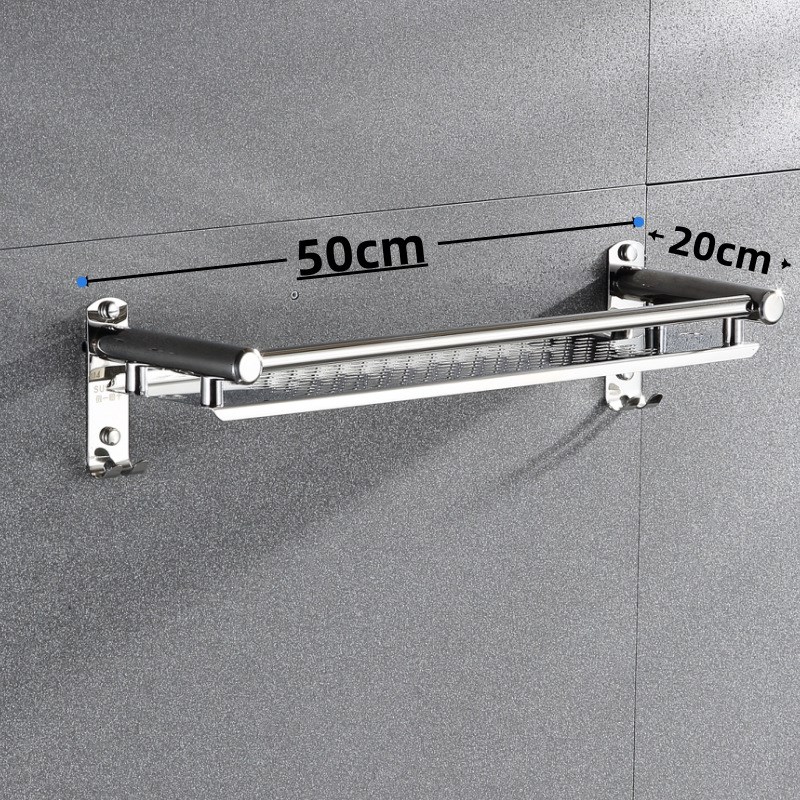 304不锈钢浴室淋浴房置物架2层毛巾架洗澡间卫生间壁挂架卫浴三层