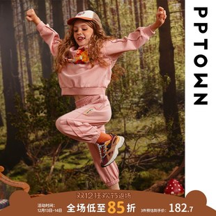 秋季 兒童洋氣圓領(lǐng)衛(wèi)衣大童休U閑運動褲 套裝 童裝 2024新款 女童秋裝