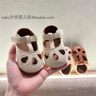 1歲3 6v個(gè)月百天周歲鏤空透氣寶寶公主軟底學(xué)步 春夏嬰幼兒涼鞋