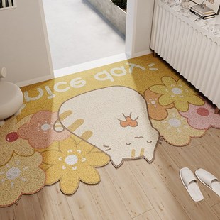 入户门垫卡通PVC丝圈地垫门口内外蹭脚垫防滑进门可裁剪家用垫子