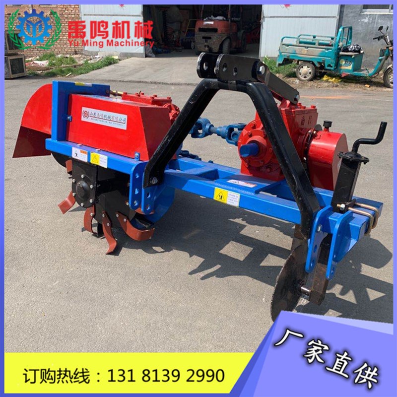 打埂机 四轮拖拉机带单边侧置筑埂机 双齿轮传动加固单边筑埂机