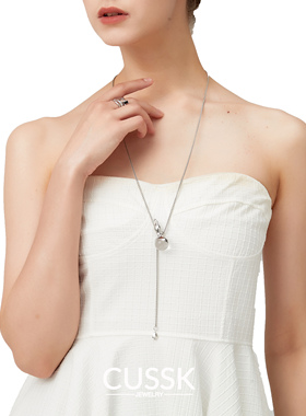 CUSSK招财葫芦吊坠项链时尚百搭毛衣链小众设计