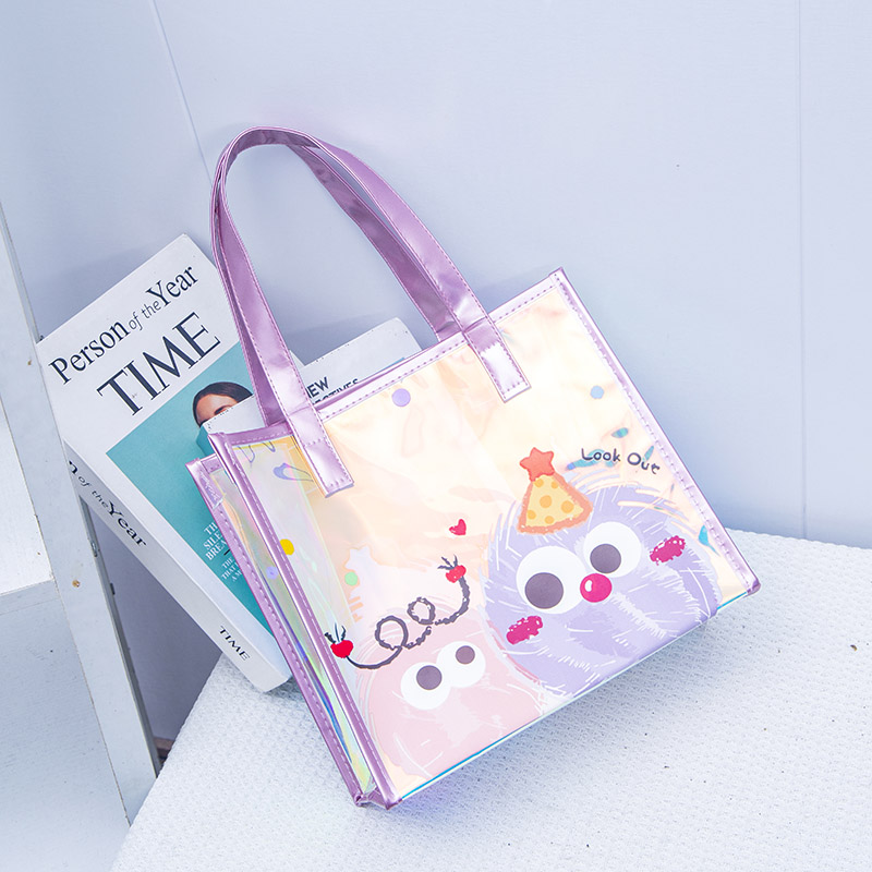 时尚手提袋新款便携透明手提包女
