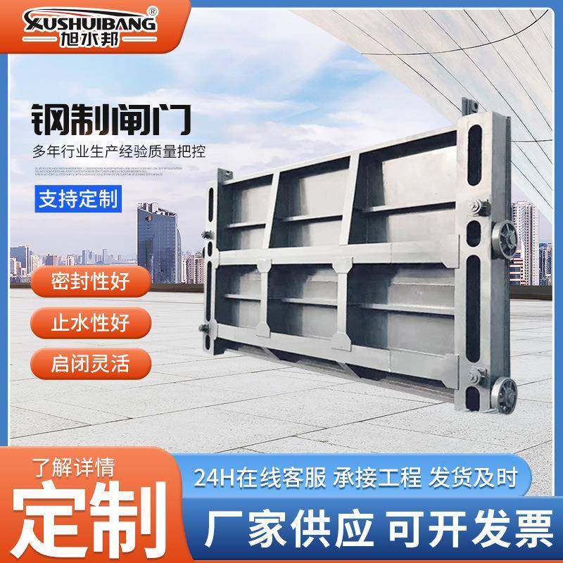 平面水库河道止水闸门景观定轮钢制闸门水库电站喷锌钢制闸门