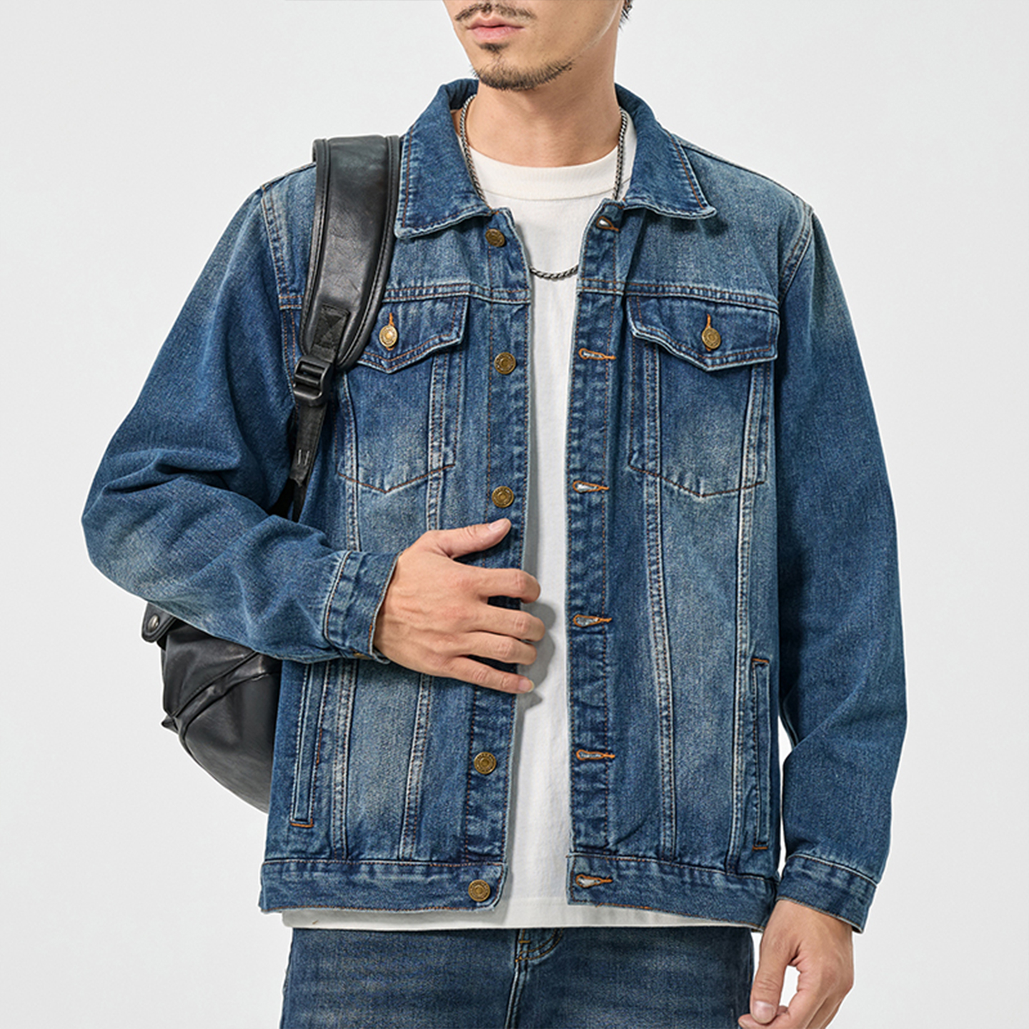 CanelinKiskha高端牛仔外套男装