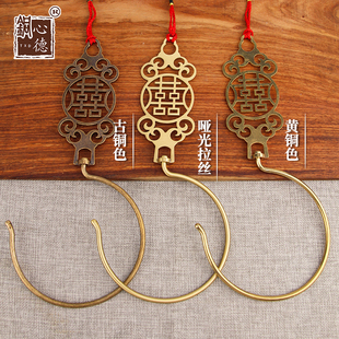 纯铜老式蚊帐钩挂钩家用宫廷金属勾子复古门床窗帘勾环挂式铜帐钩