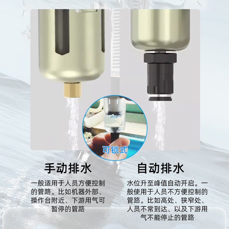油水分离器AC2010-02气动二联件3010-H03/4010-04/气源处理器
