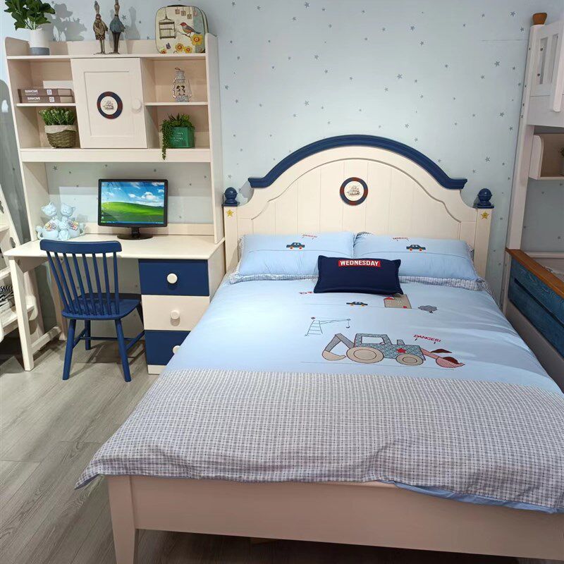 儿童实木床 男孩1.5 1.2米床 双人床