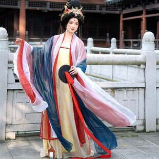 南鱼小记  醉朱颜 唐制汉服复原风大袖衫齐胸破裙春秋