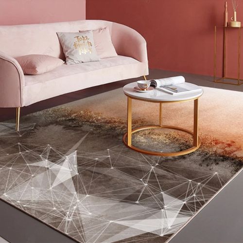 厂家简约现代几何图案地毯120*160cm客厅卧室茶几地毯可定制