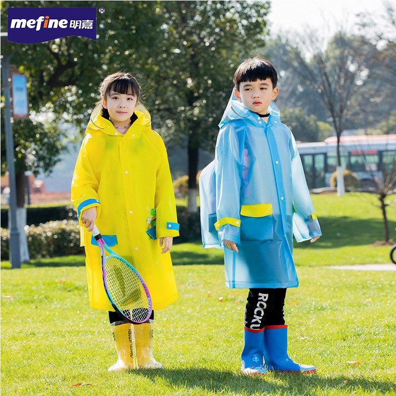 雨衣儿童3-6岁幼儿园小学生带书包位雨披卡通恐龙男女童加长雨衣