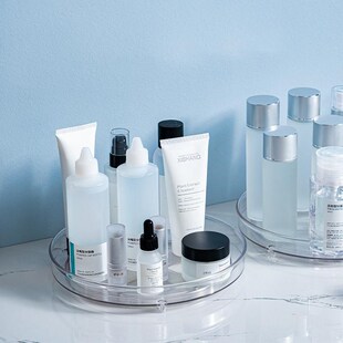 转盘旋转置物架厨房调料瓶水果化妆品收纳架单双三层小号糖果盘