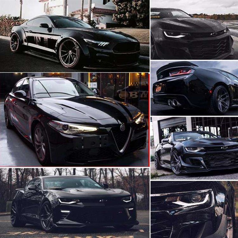 汽车改色膜可修复亮光黑超亮水晶黑钢琴黑全车贴膜改色漆面保护膜