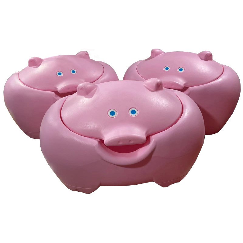 可 定 制PE材质 粉红小猪儿童玩具收纳箱 整理箱收纳用品物品箱