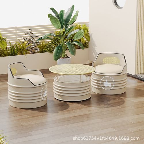 奶油风售楼处洽谈休息区会客油桶沙发接待桌椅酒店咖啡奶茶店卡座