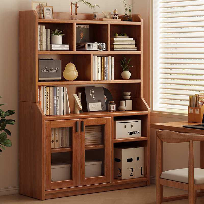 实木书架落地置物架客厅柜子展示柜家用书柜储物柜靠墙一体置物柜,模玩/动漫/周边/娃圈三坑/桌游,模型制作工具/辅料耗材,淘宝优惠券,粉丝福利购,淘宝优惠卷