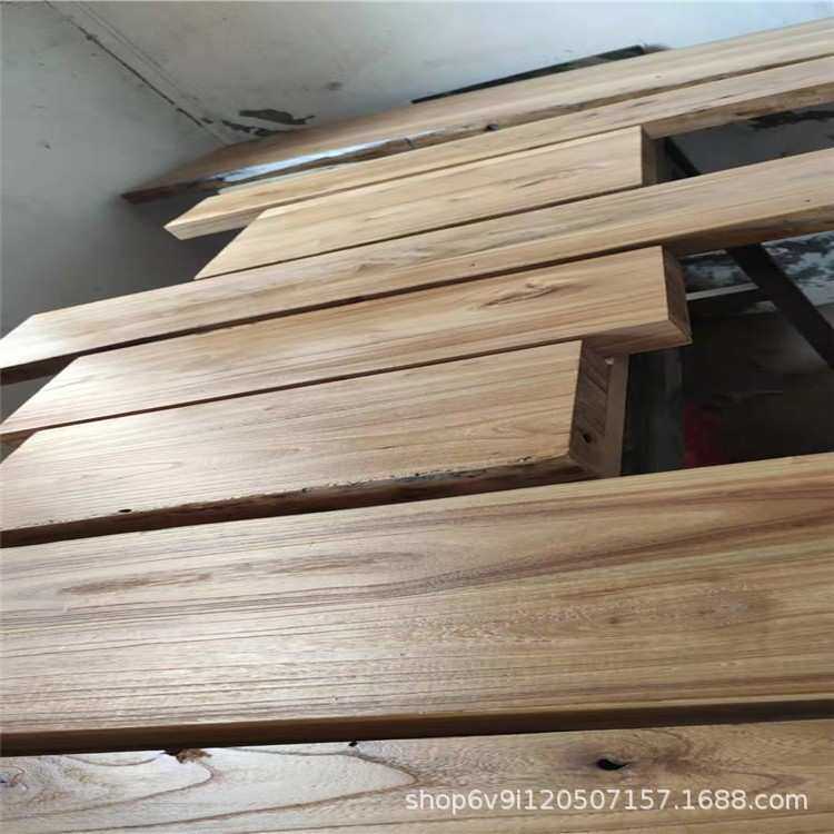 老榆木大长条墙面装饰板材复古旧木板吧台桌面板原木风化木地板