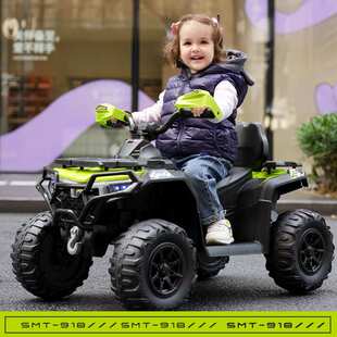 萨玛特新款儿童遥控电动车汽车小孩可坐人充电沙滩车