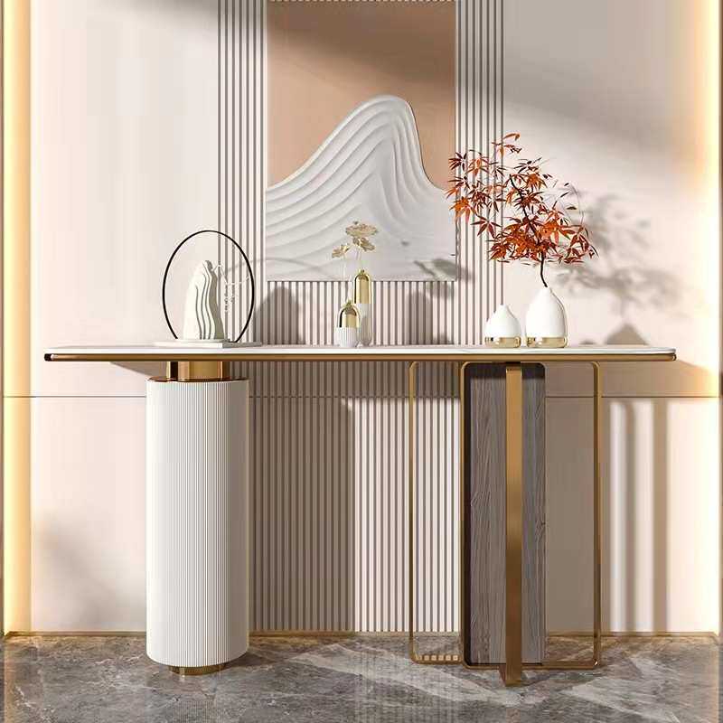 玄关桌子靠墙边桌窄玄关台条案玄关架案台轻奢入户正对门玄关桌