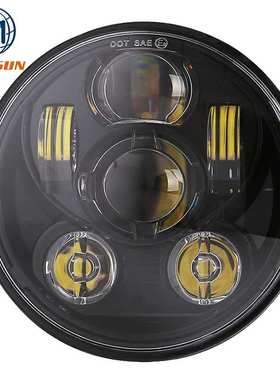 承光电子 5.75寸哈雷前大灯 led改装大灯 45W哈雷机车改装前照灯