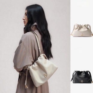 董洁同款半坡云朵包2025牛皮垃圾袋腋下包葫芦包高级感斜挎包女包