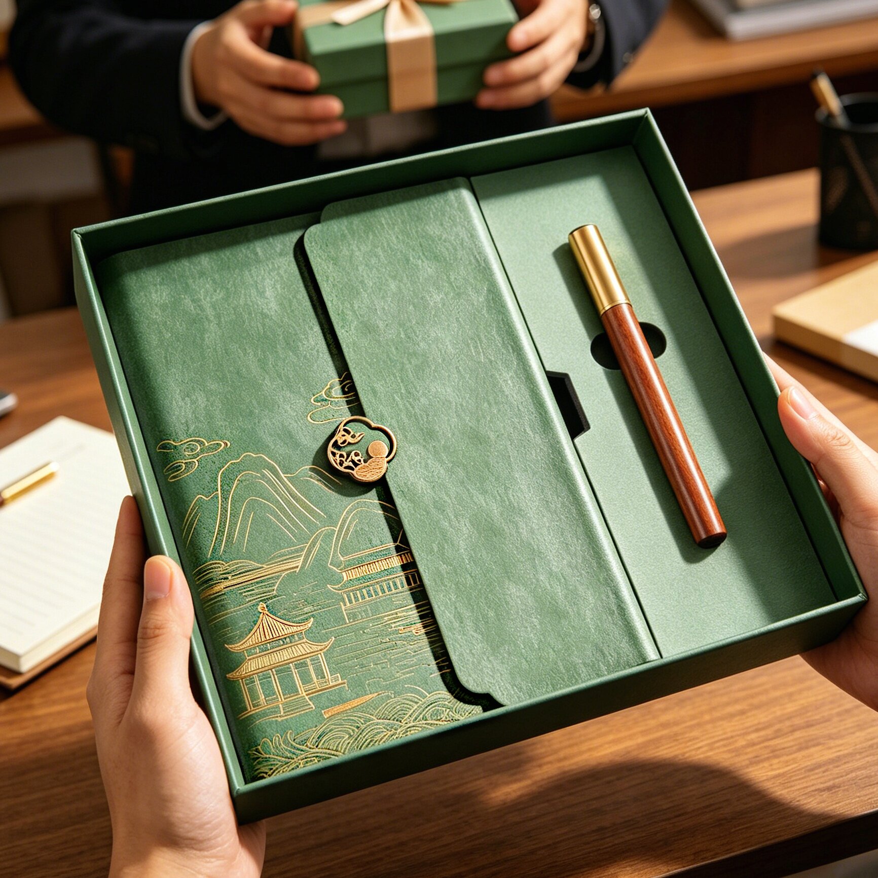 定制笔记本礼盒套装文创高档国潮本子新款商务公司礼物定做可印logo学校毕业纪念刻字礼品送老师实用伴手礼物图片