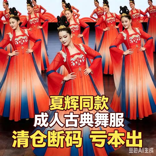 夏辉同款大唐夜宴舞蹈服古典舞飘逸古风中国舞艺汉唐舞蹈服古典