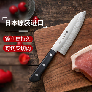 藤次郎日本大马士革三德刀37层vg10切肉片刀霞光多功能菜刀F-331