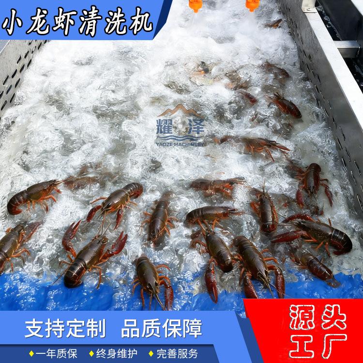全自动小龙虾气泡清洗机流水线 商用洗菜机 海鲜鼓泡清洗解冻机