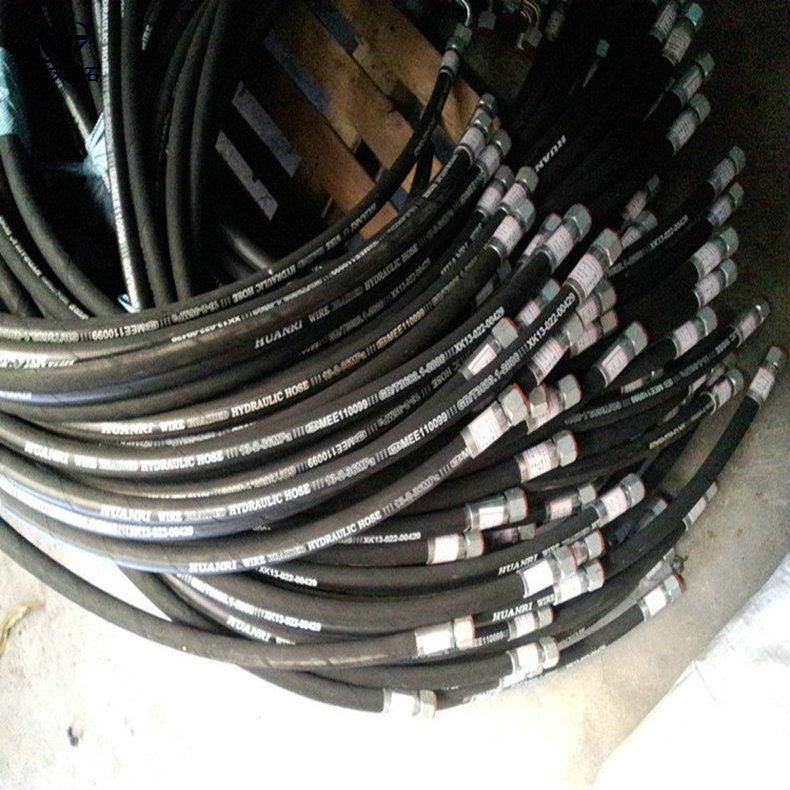 高压钢丝编织液压油管夹布胶管耐油胶管厂家