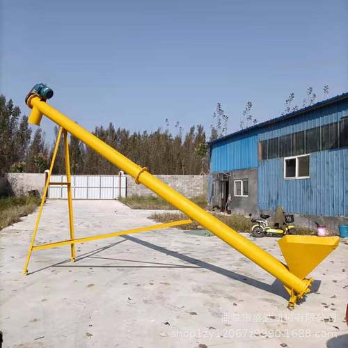 新款绞龙螺旋输送机玉米饲料粉末不锈钢铰链上料机提升机现货