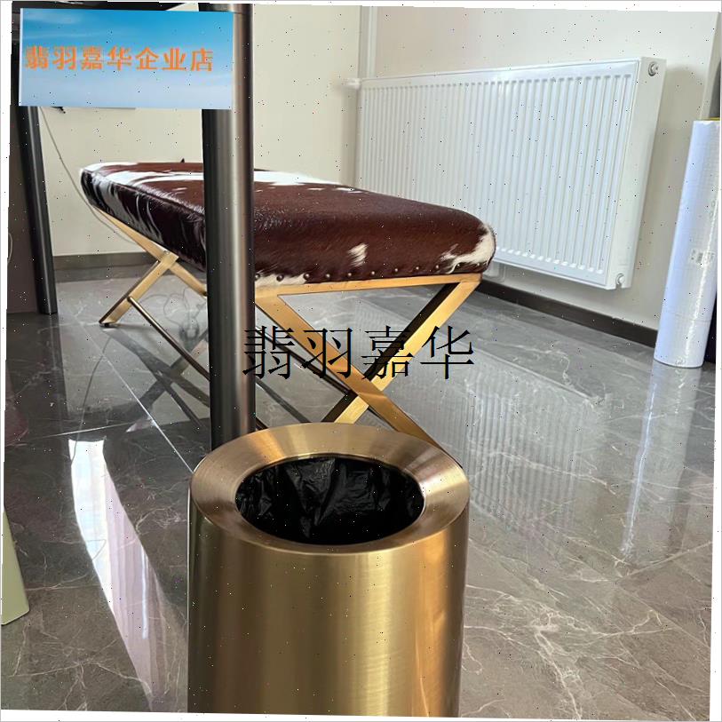 南方GPX-3铝合金锥形房间桶酒店客D房垃圾桶圆形无盖KTV垃圾收纳,