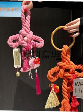 新年装饰挂件f摆件万字结中国结挂饰2025蛇年春节客厅门挂氛围布,