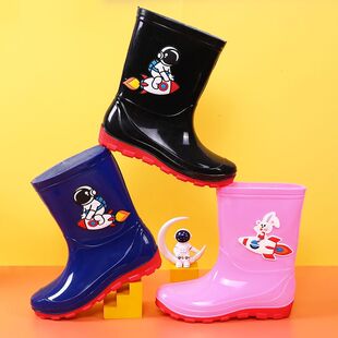 儿童雨鞋 胶 男童宝宝防滑雨靴女童学生小童幼儿O水鞋 防水小孩女款