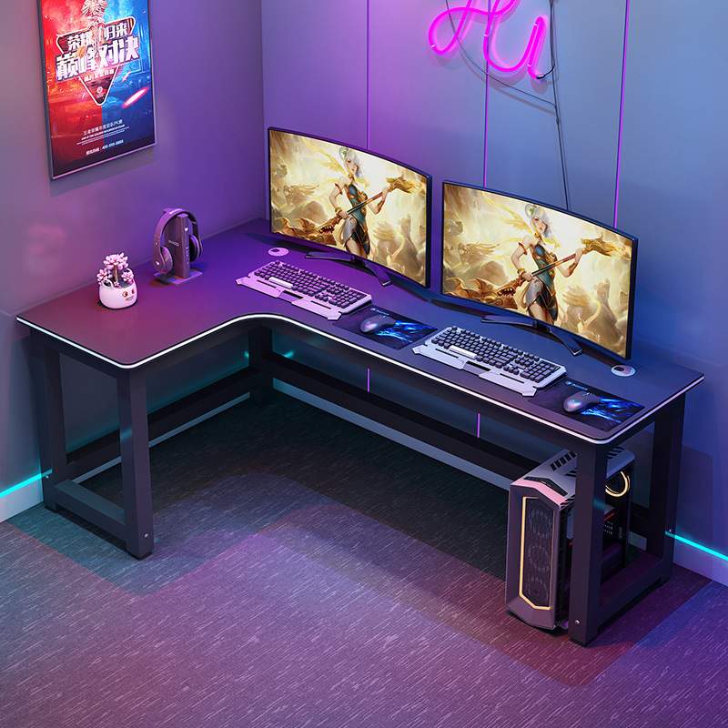 家用电竞桌台式电脑桌 一体办公桌子学生书桌写字台游戏竞技桌