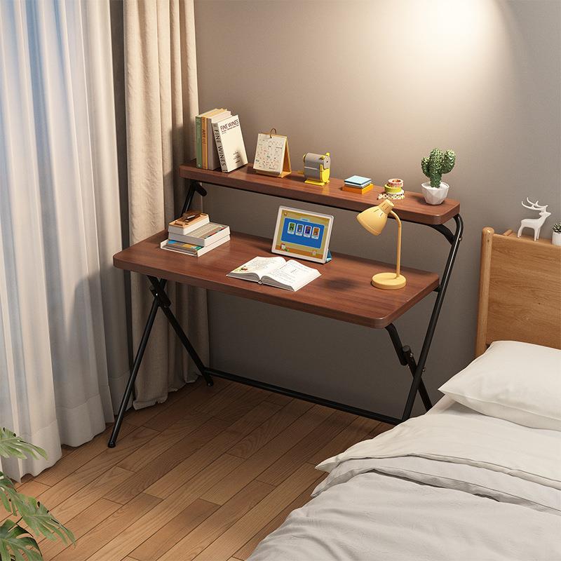 书桌学生家用卧室床边学习桌小户型可折叠小桌子简易写字桌电脑桌
