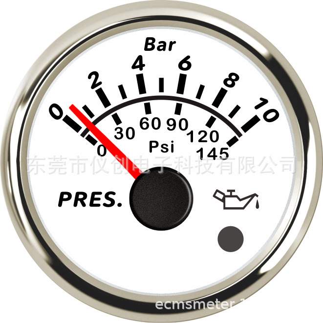 网销ECPC系列指针 52MM油压表0-10bar 报警点为≤0.8bar