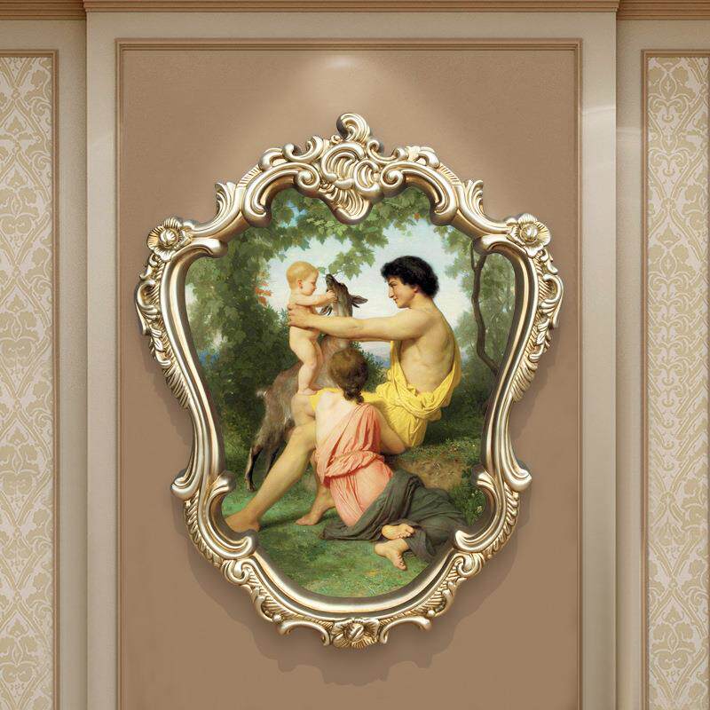 玄关装饰画欧式壁画人物油画独特创意挂画走廊画卧室画大气高档