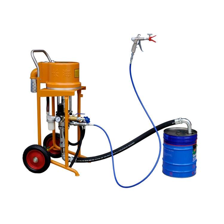 长江无气喷涂机高压气动长海9C小型分体式生产自动喷漆流水线