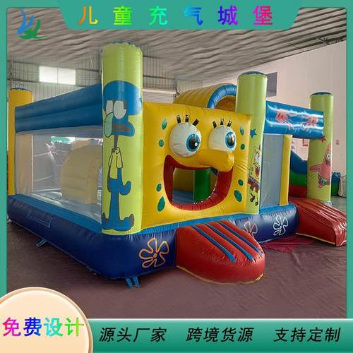 外贸充气城堡儿童家用淘气堡小型充气蹦蹦床室内外充气滑梯