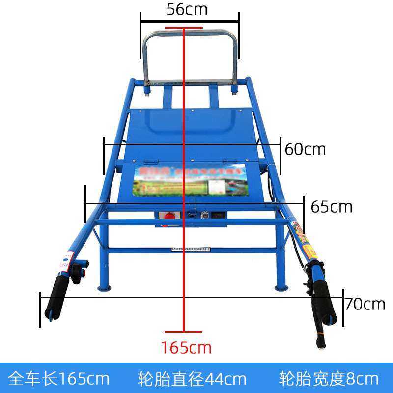 电动鸡公车农用爬陡坡两轮手推车果园运输独轮车小型爬山虎小推车