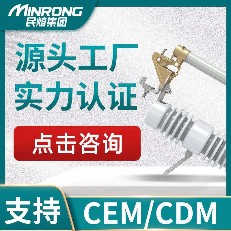 民熔10kv户外高压跌落式熔断器RW12/100A柱上令克开关保险丝200a