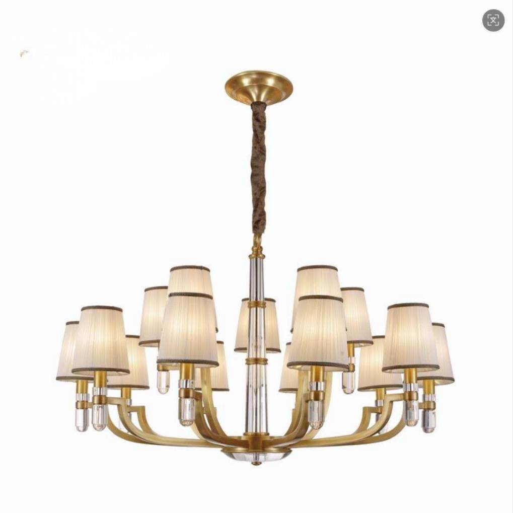 跨境美式水晶全铜吊灯法式复古客厅餐厅灯卧室墙壁落地灯套餐灯具