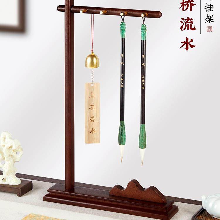 实木毛笔挂架笔架毛笔架笔挂新中式多功能文房四宝摆件初学者书法,农机/农具/农膜,播种栽苗器/地膜机,淘宝优惠券,粉丝福利购,淘宝优惠卷
