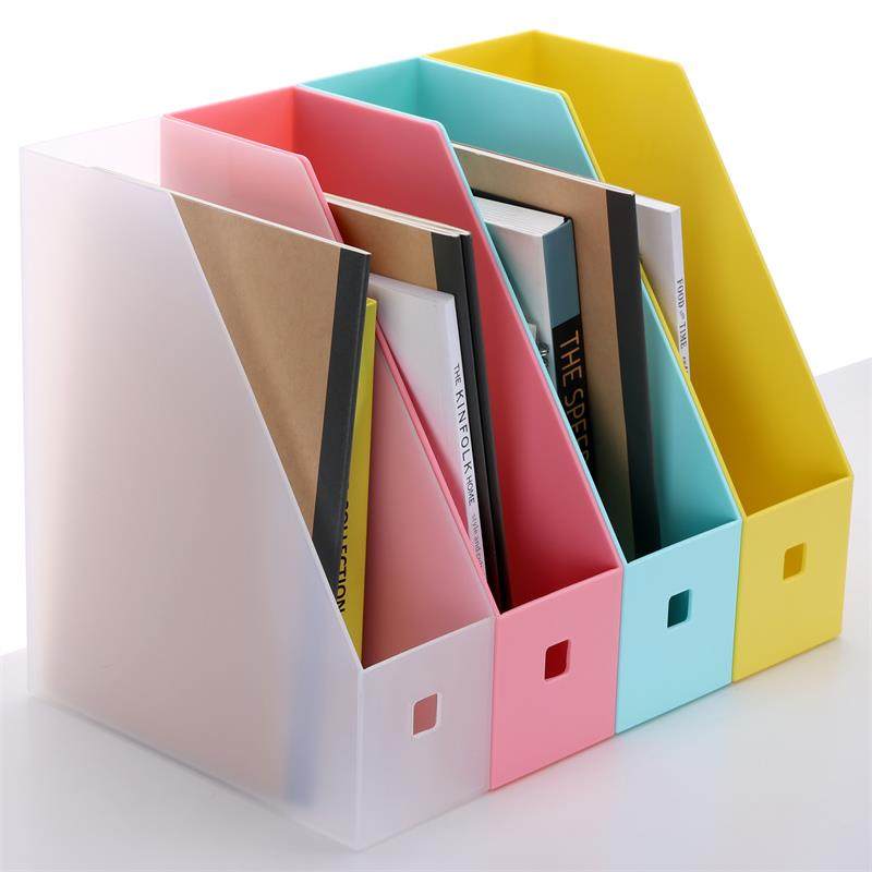 桌面A4资料架文件栏学生书本收纳盒前台资料盒多色立式分类文其他